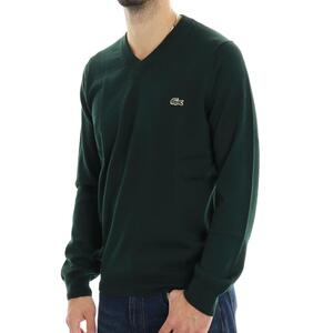 MAGLIA SCOLLO A V LACOSTE VERDE